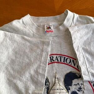 90s 1993 Clinton Gore Inauguration Tee USA Graphic Grey XL